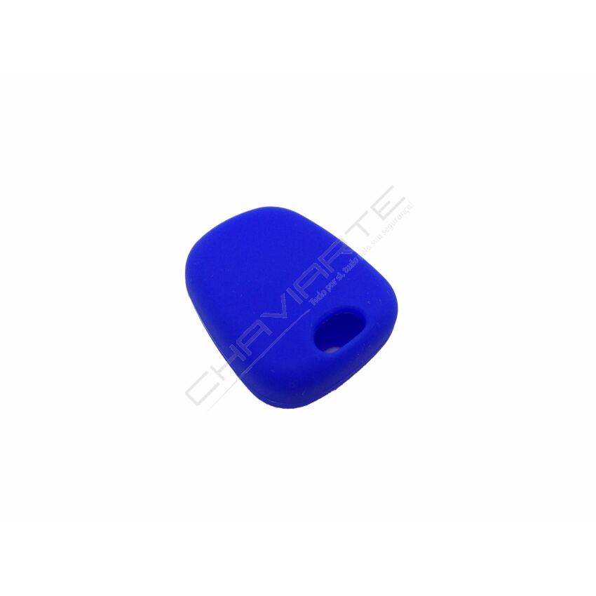 Capa silicone Peugeot, dois botões, azul