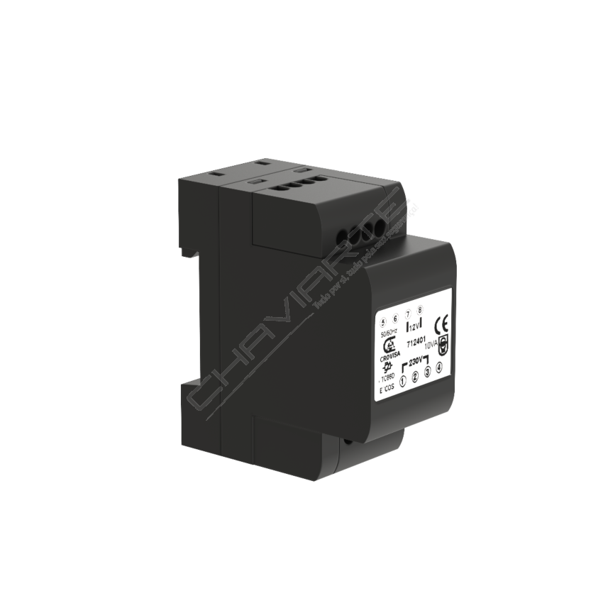 Transformador O&C PS1210T 230V 12VAC - 10VA DIN