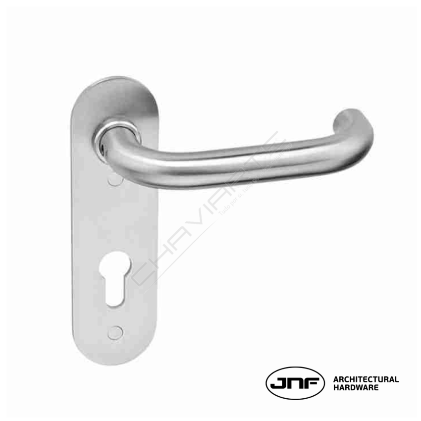 Puxador de muleta (par) JNF IN.03.950.PZ.S c/placa para barra antipânico