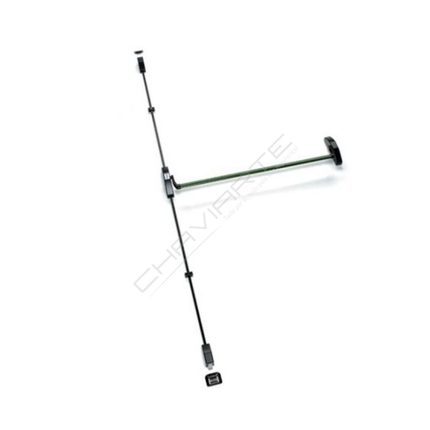 Barra antipânico Tesa 1930 de sobrepor, com 2 pontos de fecho verticais, em verde