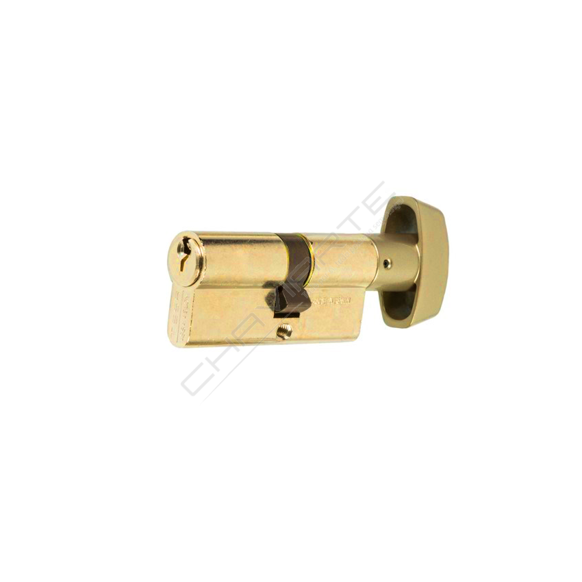Cilindro Tesa TE5 30x10mm latonado com botão