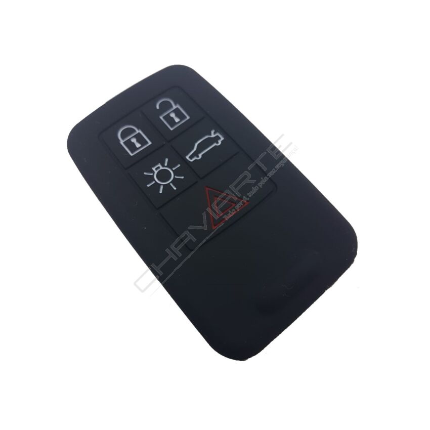 Capa silicone Volvo, cinco botões, negra