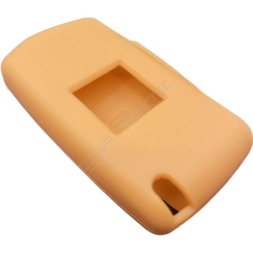 Capa silicone Citröen, flip dois botões, laranja