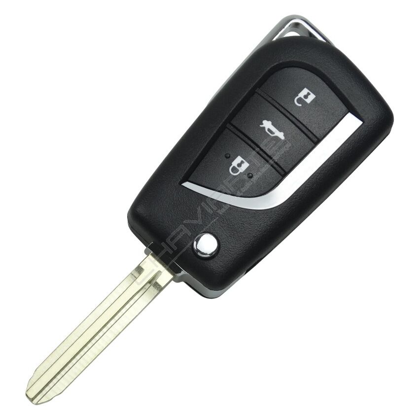 Caixa Para Comando Toyota Flip 3 Botões