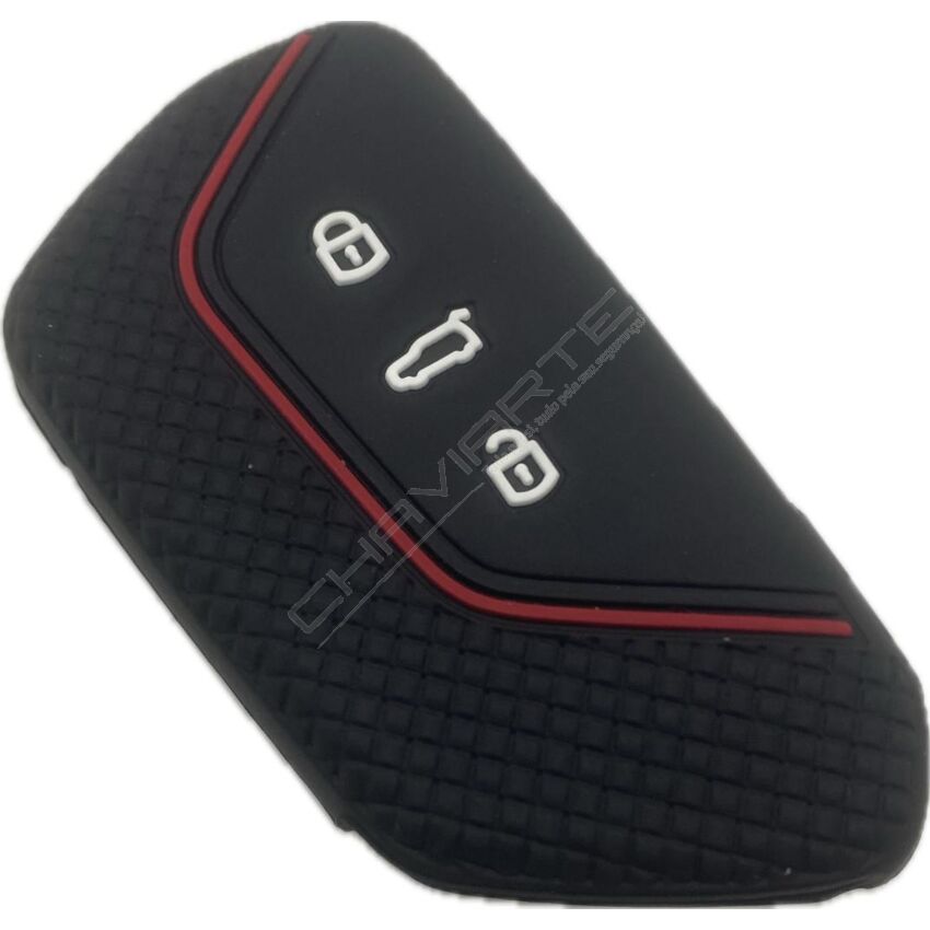 Capa Silicone Volkswagen Três Botões Negra