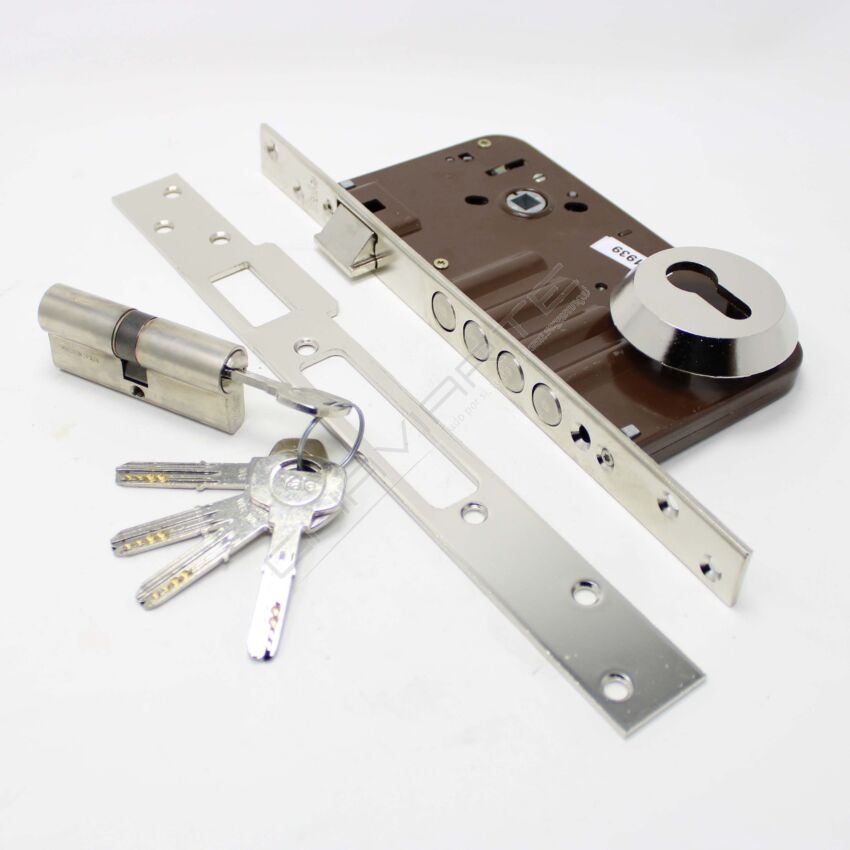 Fechadura de embutir YALE 8912, 60 mm niquelado