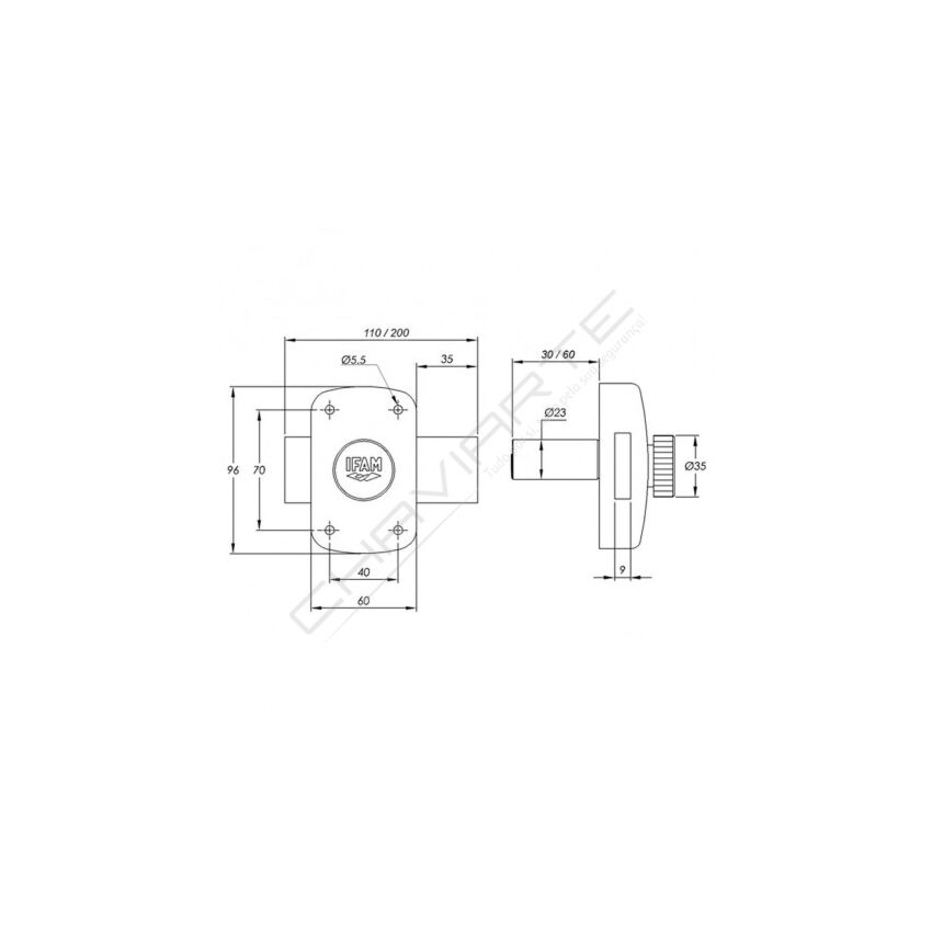 Fechadura IFAM B5/5 cm