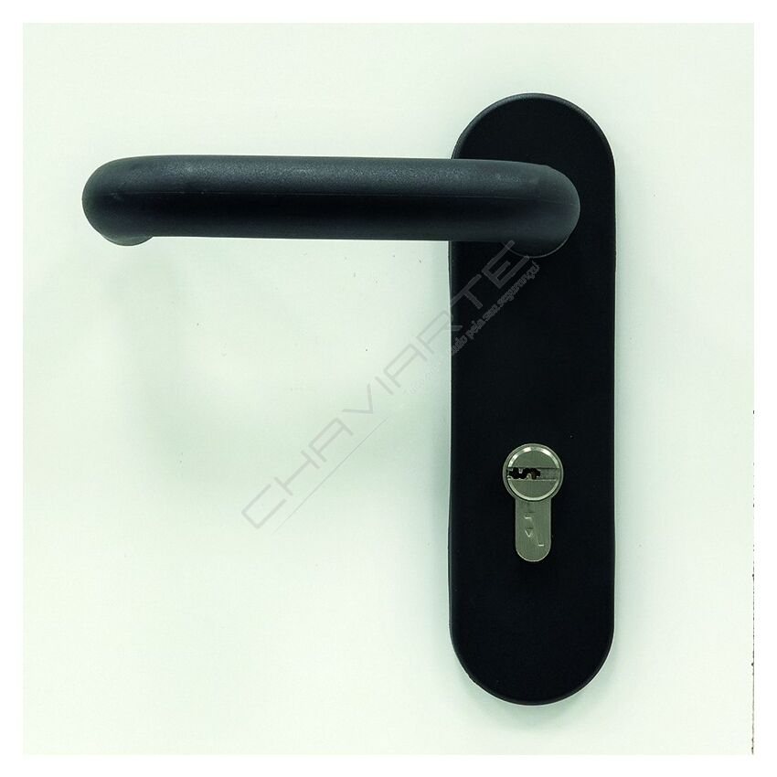 Puxador + ferrolho Arregui Duplex 47 mm com cilindro