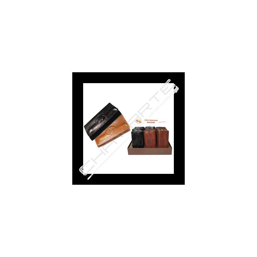 Porta chaves  Pele EA Preto