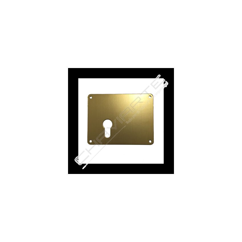 Espelho retangular Mottura interior, para cilindro de perfil europeu, porta esquerda, em bronze
