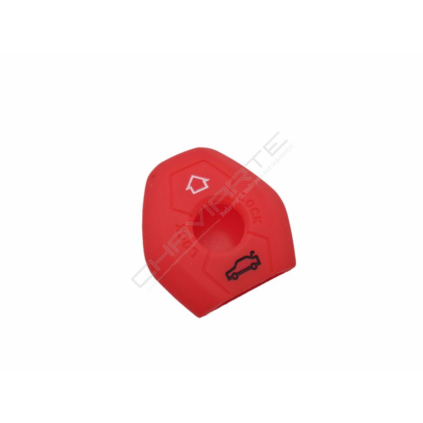 Capa silicone BMW, três botões, vermelho
