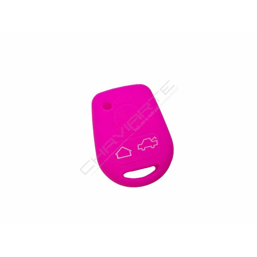 Capa silicone BMW, três botões, rosa