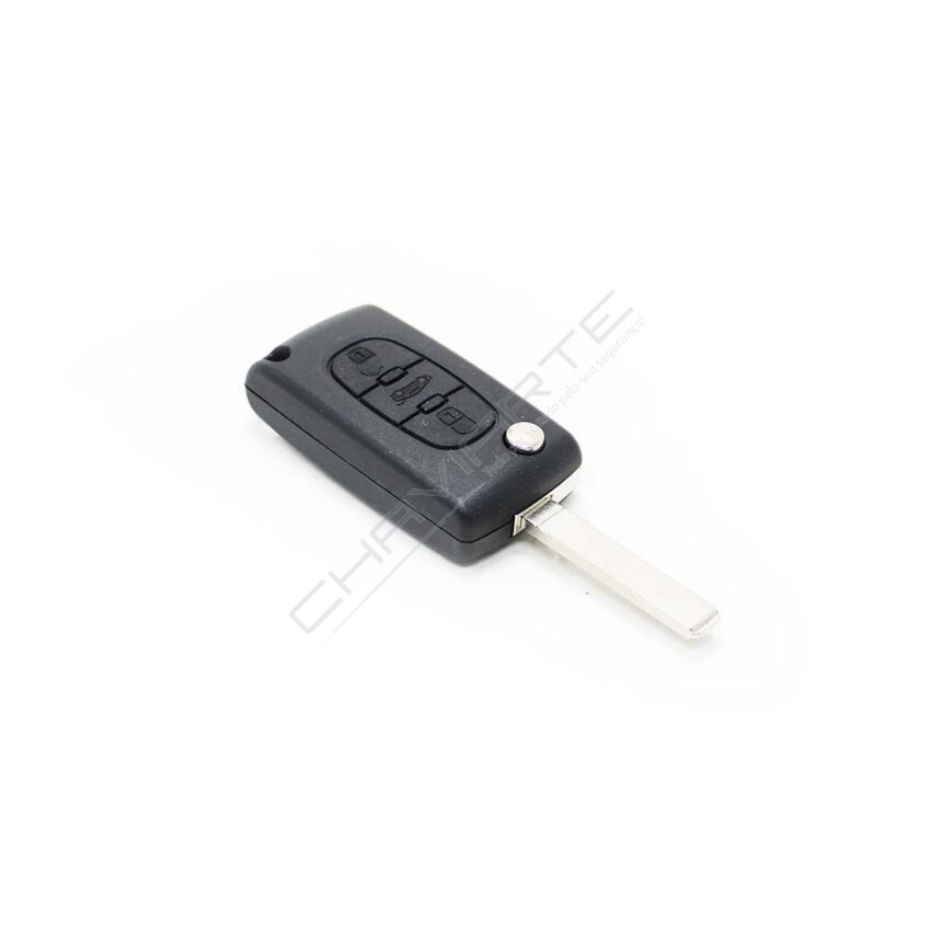 Caixa Para Comando Citroën Flip 3 Botões (Mala) Pilha na Placa