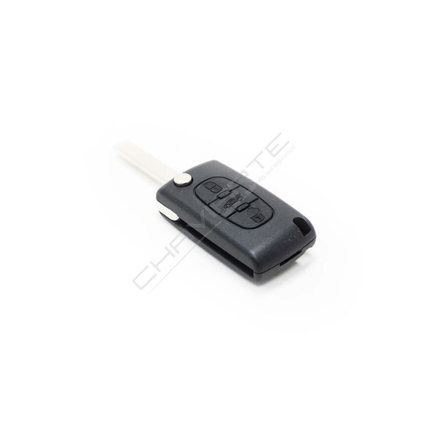 Caixa Para Comando Citroën Flip 3 Botões (Mala) Pilha na Placa