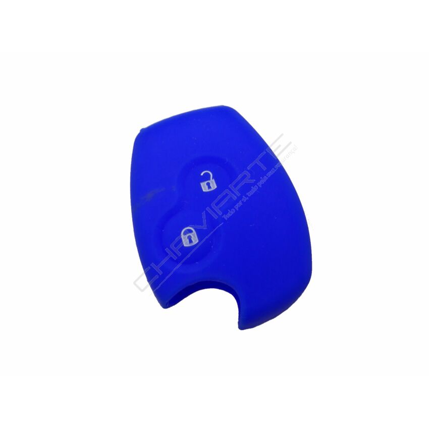 Capa silicone Renault, dois botões, azul