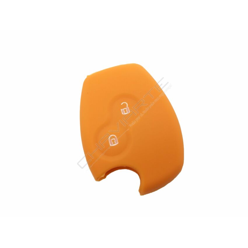 Capa silicone Renault, dois botões, laranja
