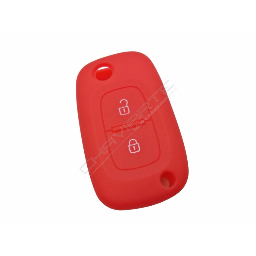 Capa silicone Renault, dois botões, vermelha