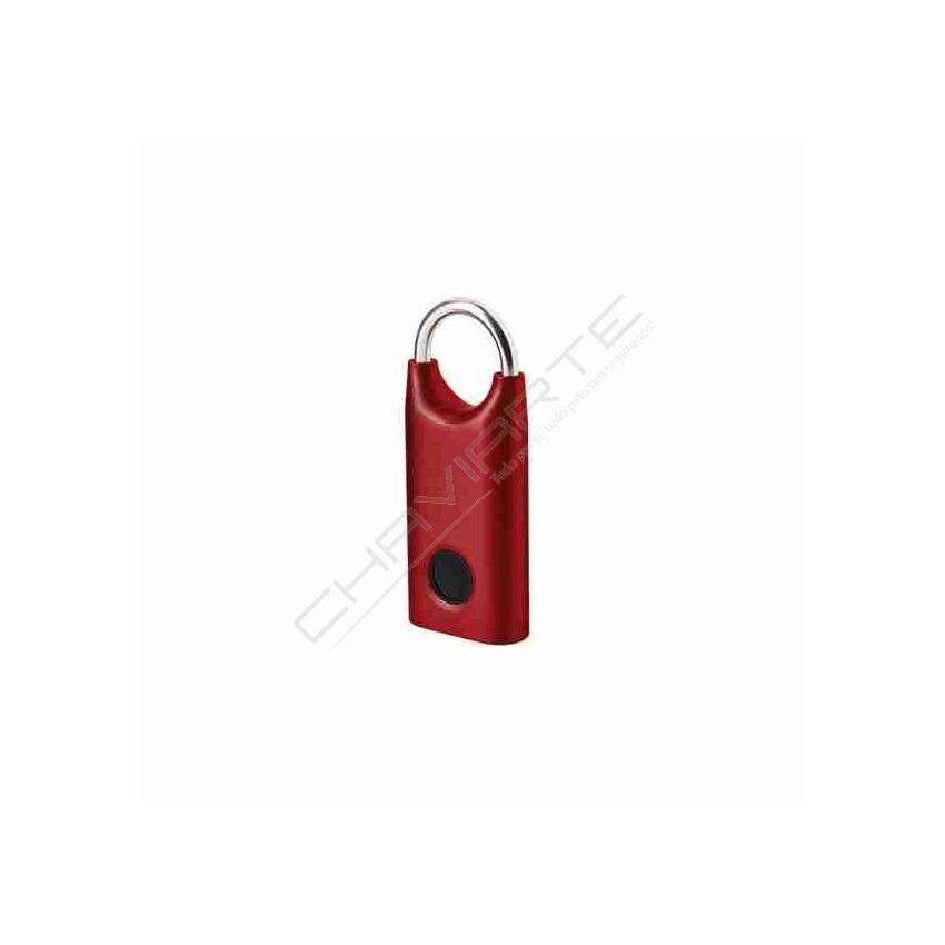 Aloquete Lexon com abertura por impressão digital, dark red (vermelho)