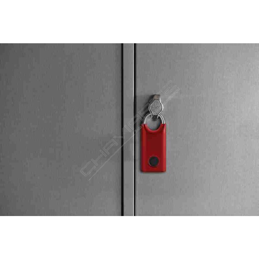 Aloquete Lexon com abertura por impressão digital, dark red (vermelho)