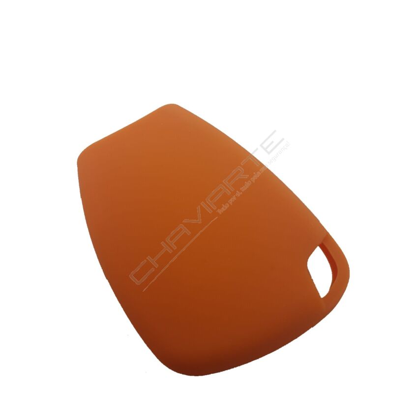 Capa silicone Mercedes, três botões, Smartkey (antiga), laranja