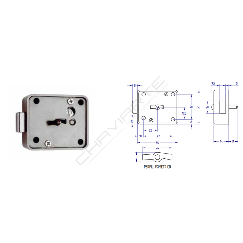 Fechadura Aga P/ Cofre 244/11G