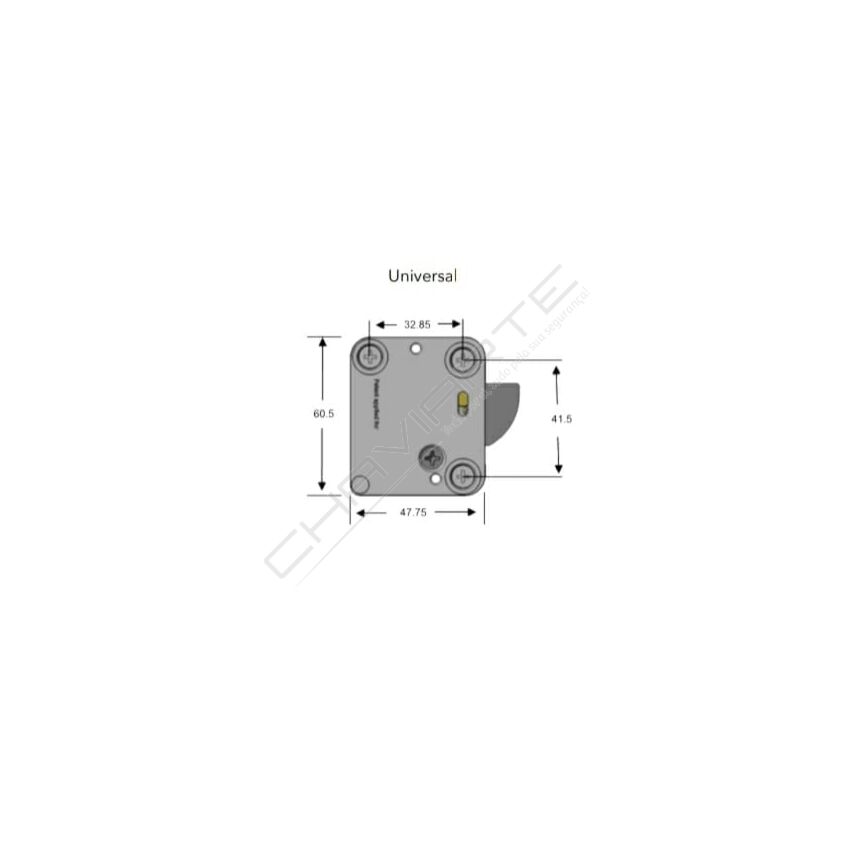 Fechadura Universal + Teclado Negro ABS