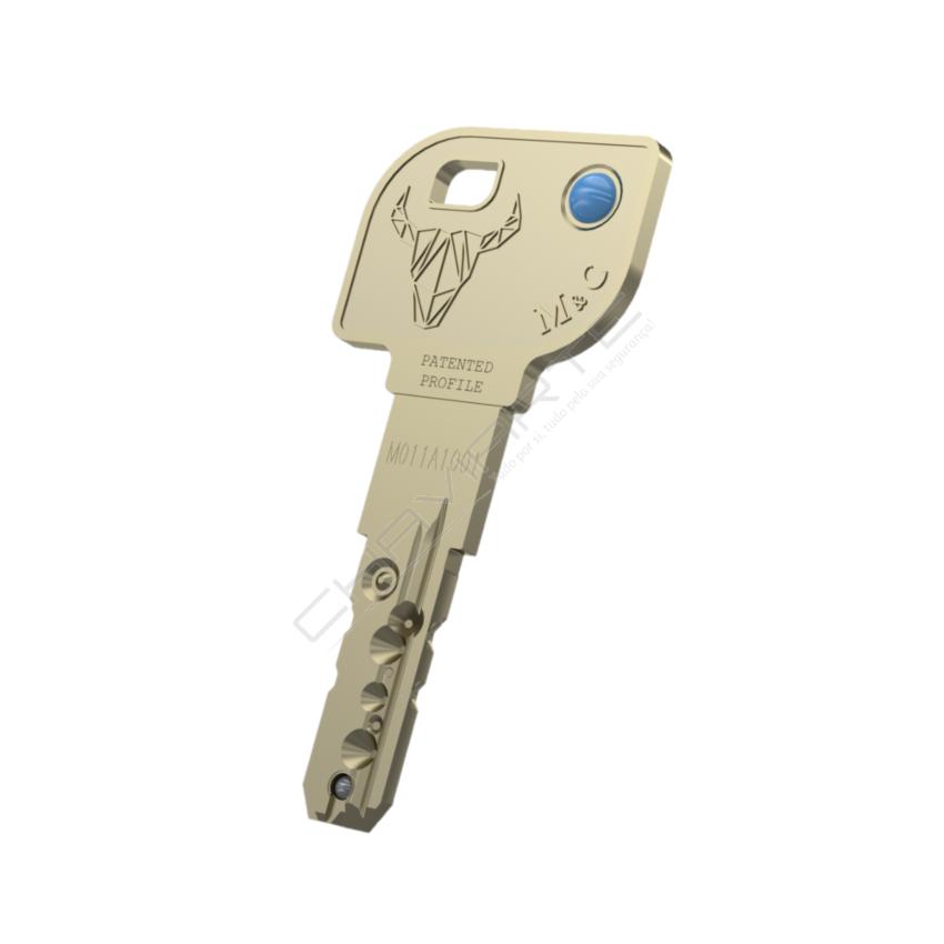 Cilindro M&C Move 32x32mm latonado, Pack 2 cilindros mestrados