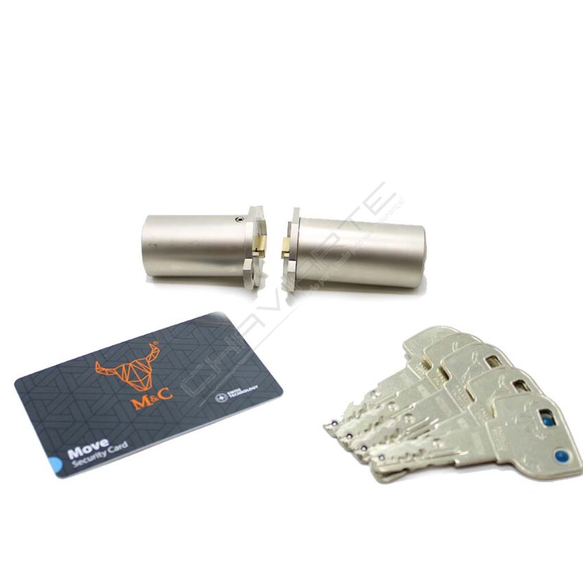 Cilindro M&C Move niquelado, p/Fichet duplo