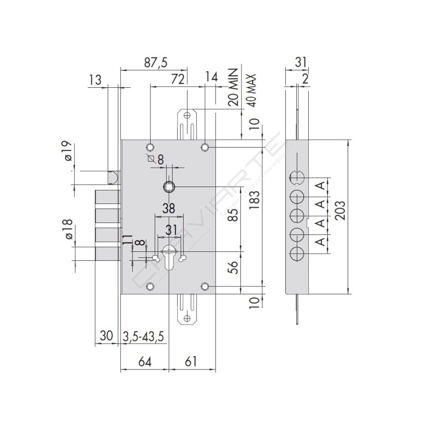 Fechadura Cisa 56515.48