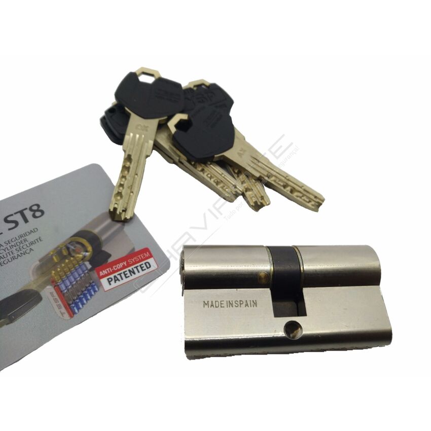 Cilindro ST8 Chaviarte 30x30mm niquelado