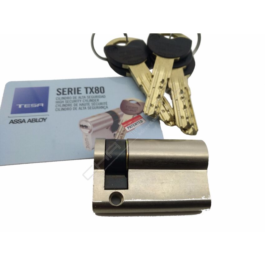 Cilindro Tesa TX80 50x10mm niquelado