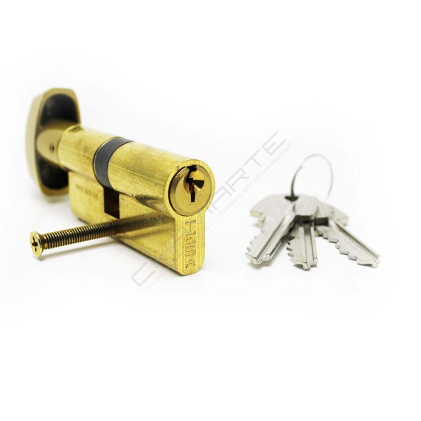 Cilindro Tesa TE5 35x40mm latonado com botão
