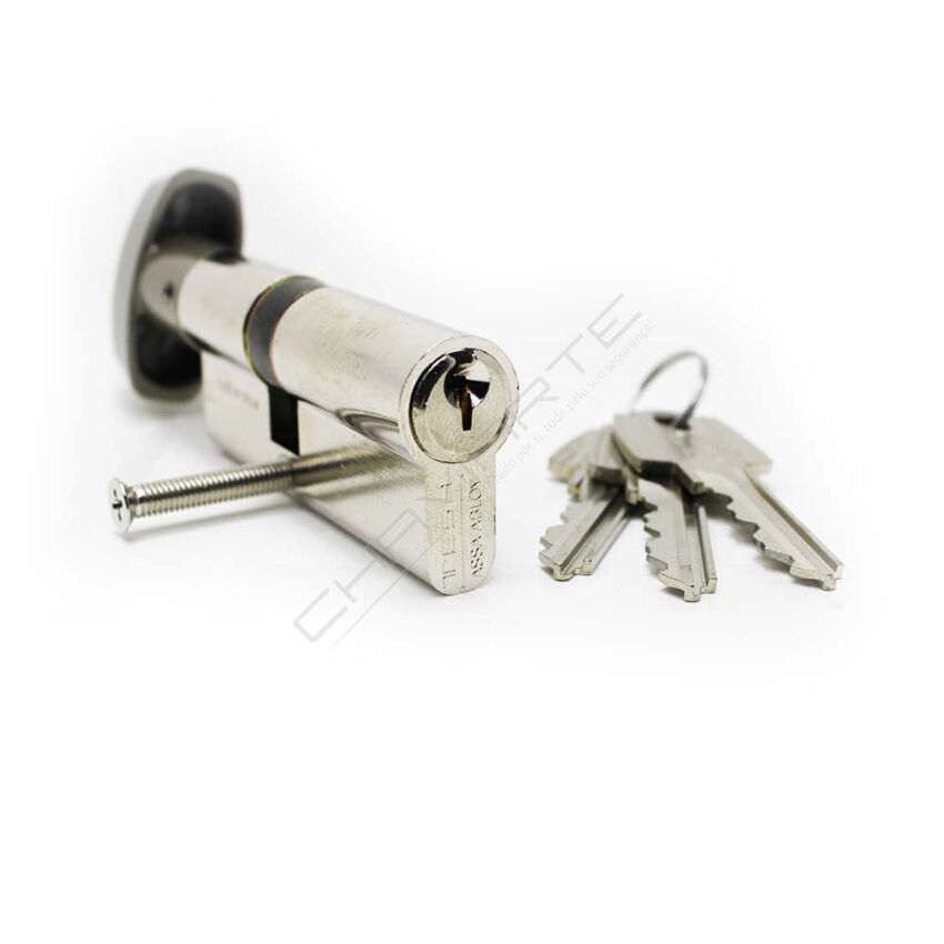 Cilindro Tesa TE5 35x30mm niquelado com botão