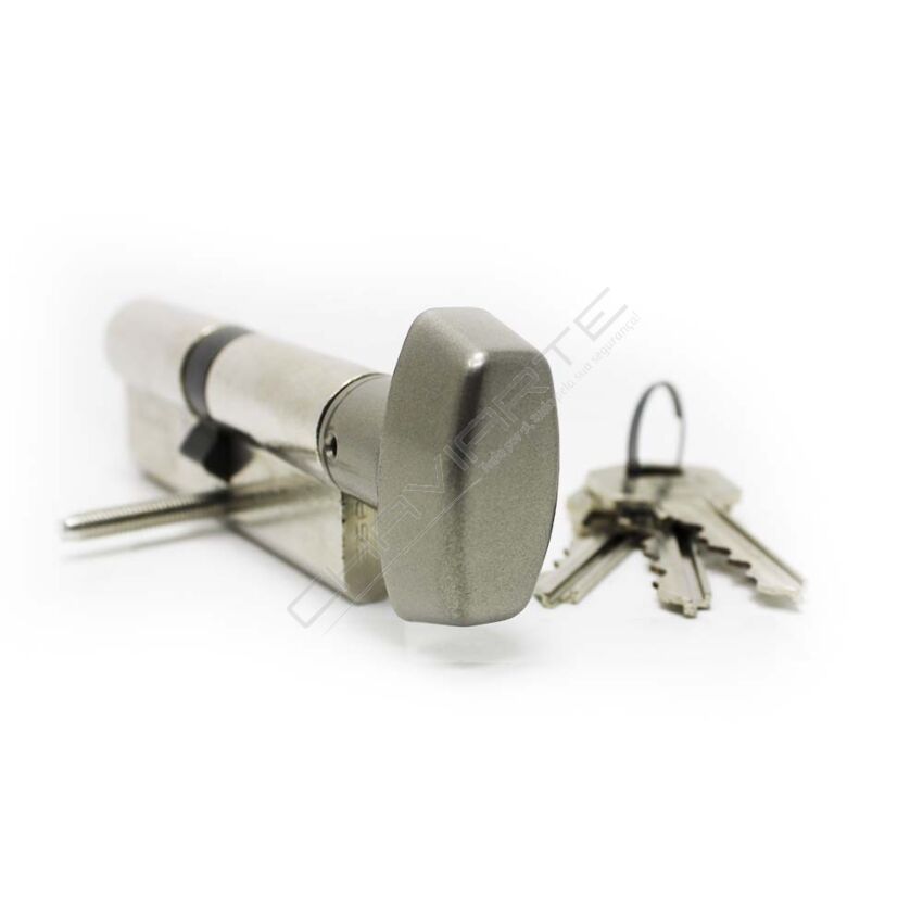 Cilindro Tesa TE5 40x40mm niquelado com botão