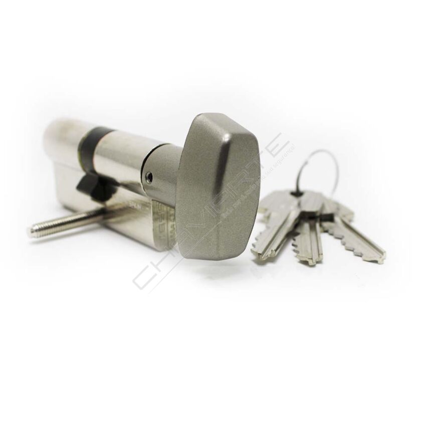 Cilindro Tesa TE5 30x35mm niquelado com botão