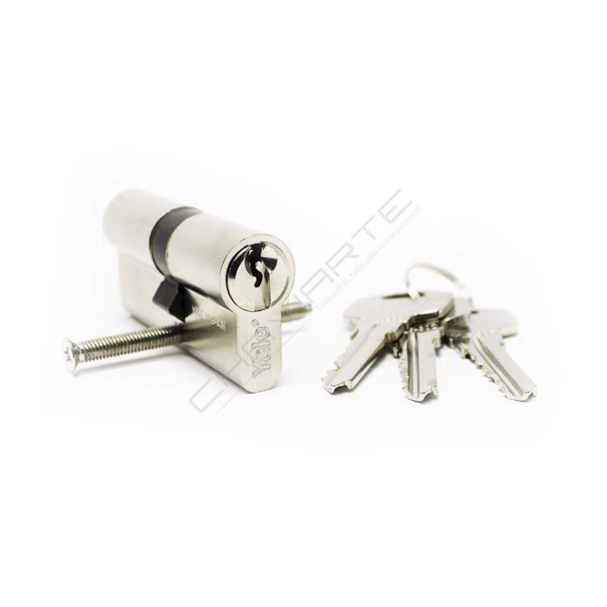 Cilindro Yale YL5 de botão 30x35mm niquelado