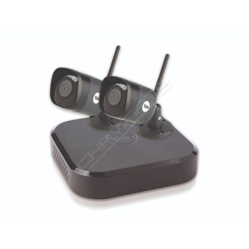 CCTV Yale Smart Homekit de 4 canais, inclui 2 câmaras WiFi de vigilância