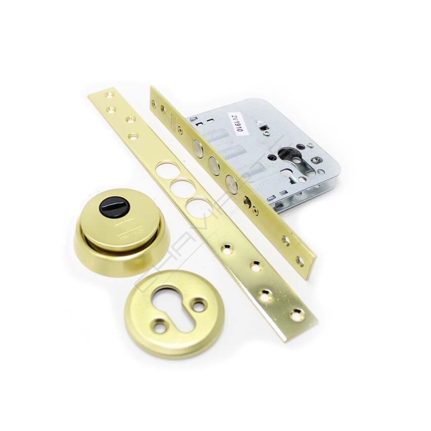 Fechadura de embutir madeira Tesa R201B, entrada 50 mm, latão