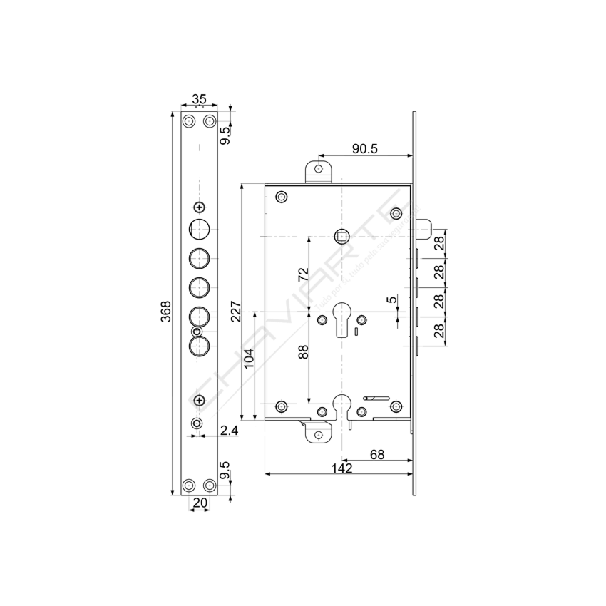 Fechadura MOTTURA 89C8798DT