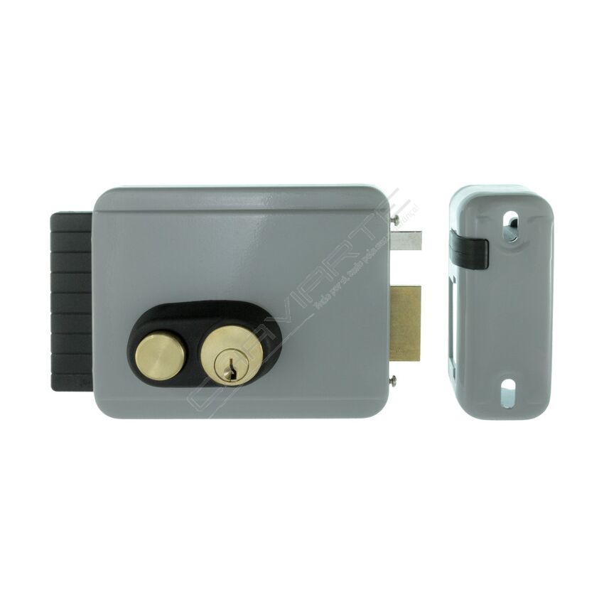 Fechadura elétrica de sobrepor Viro 8972, entrada ajustável de 50 a 80mm, direita