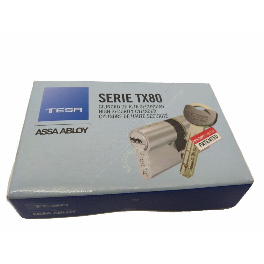 Cilindro Tesa TX80 40x80mm niquelado
