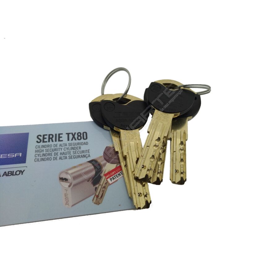 Cilindro Tesa TX80 40x80mm niquelado
