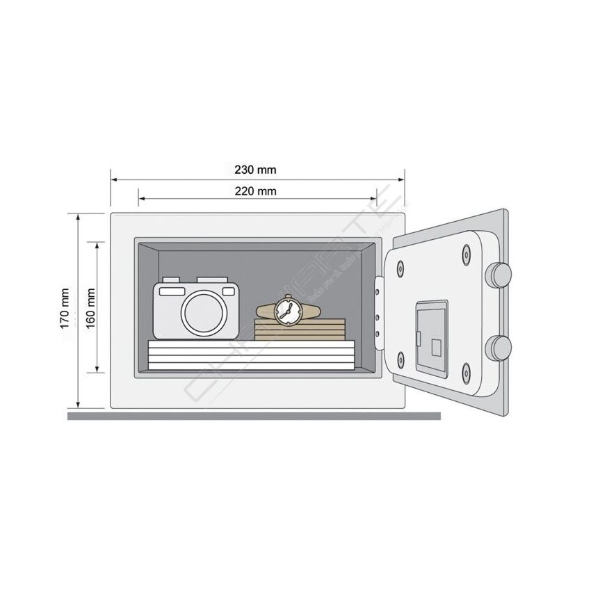 Cofre YALE básico mini YSV/170/DB2/B