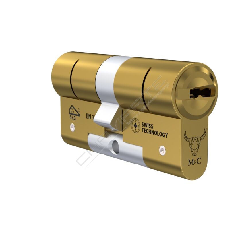 Cilindro M&C Minos 32x32mm latonado