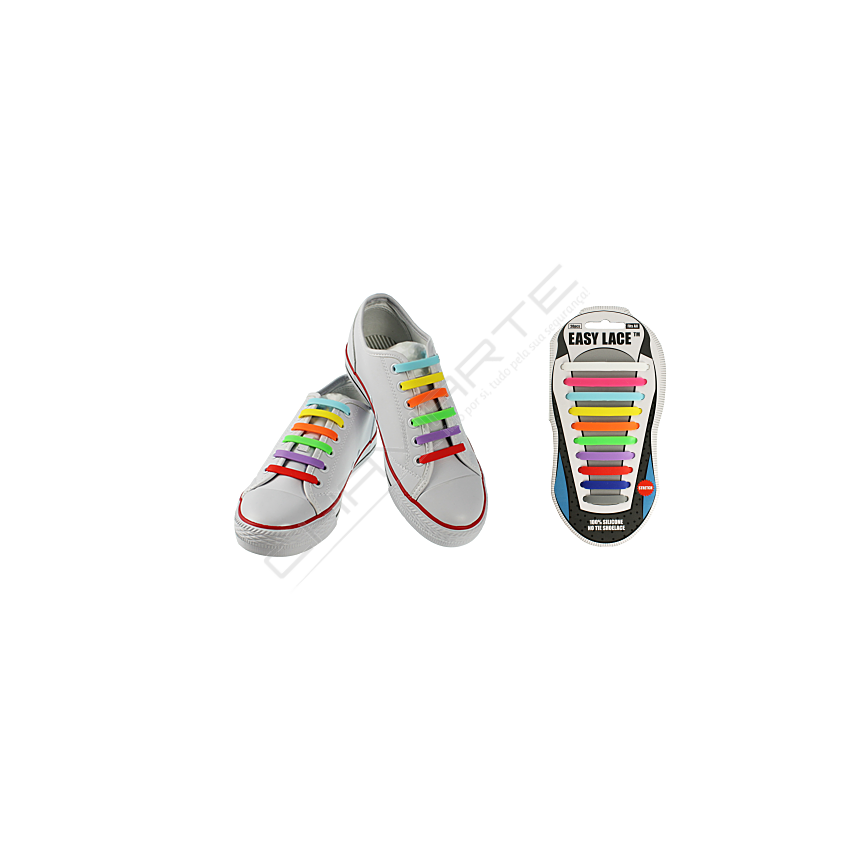 Atacador Easy Lace Plano cartão cores 100% silicone