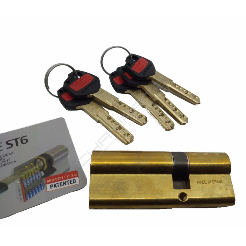 Cilindro Tesa ST6 40x50mm latonado