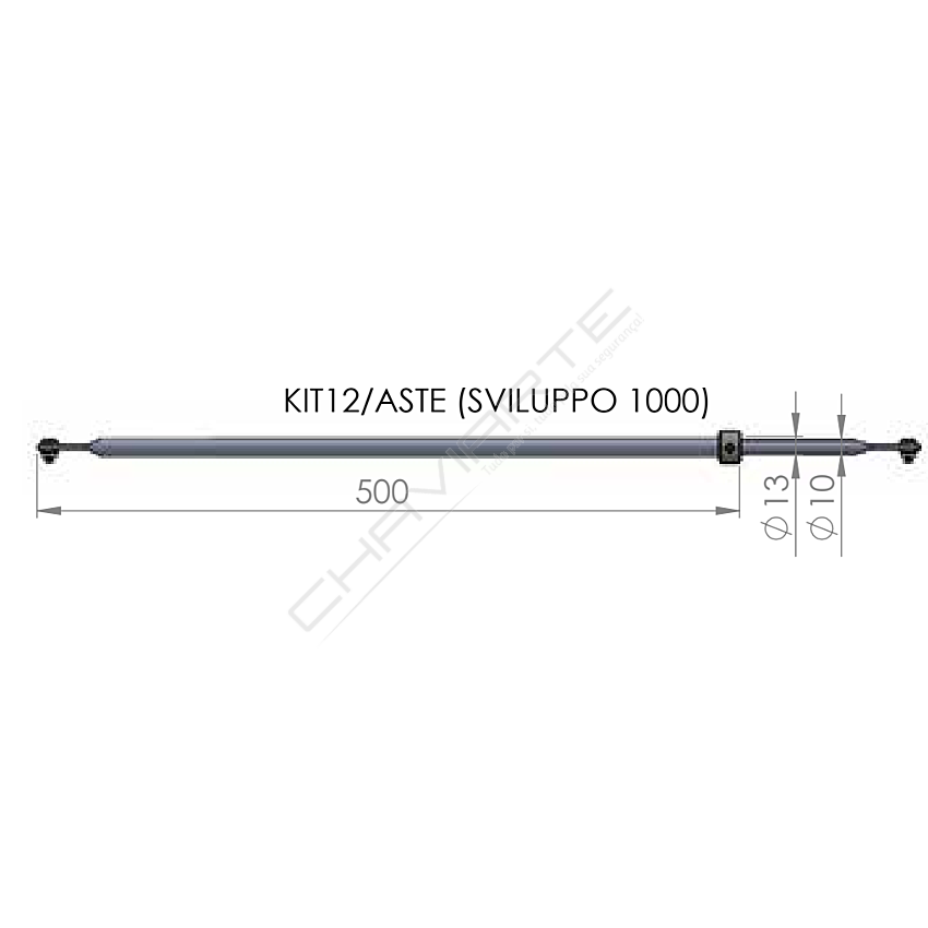 Kit AF tranca regulável 55m até 95mm
