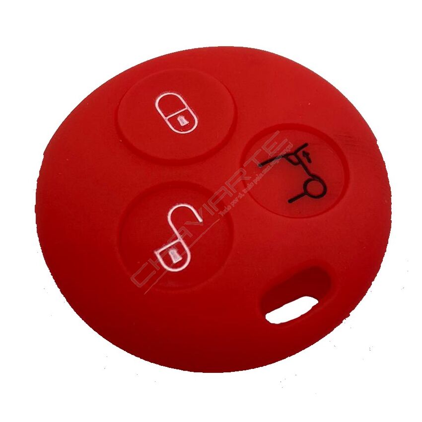 Capa Silicone Smart Três Botões Antiga Vermelha