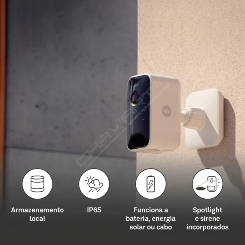 Câmara Inteligente Exterior Yale SV-OC-1A-W 1080p Wi-Fi