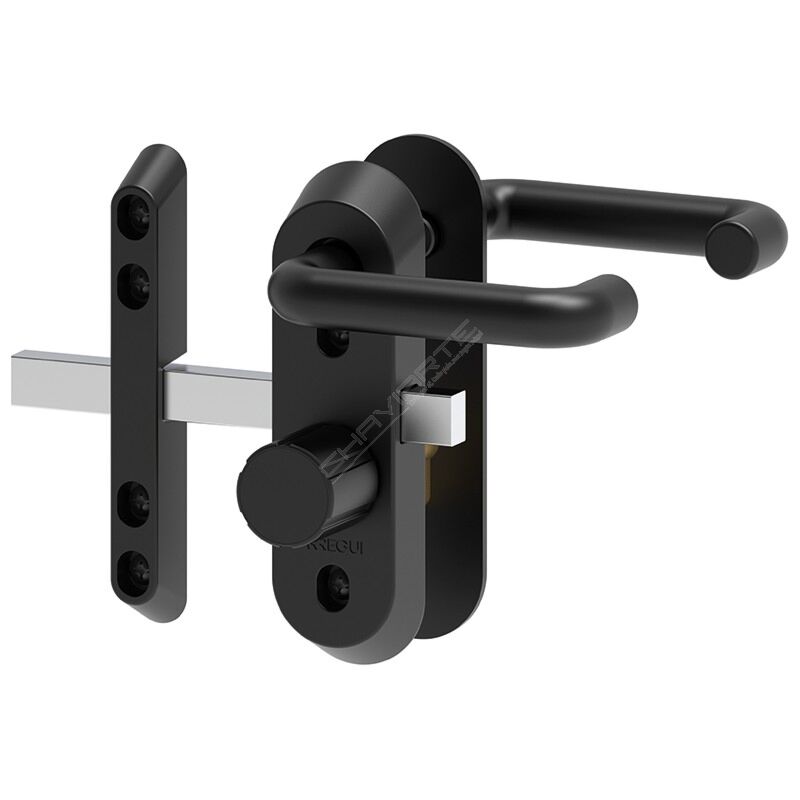 Puxador + ferrolho Arregui Duplex 72 mm com cilindro